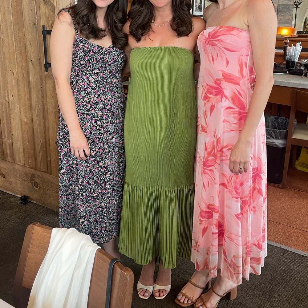 Abercrombie & Fitch Green Strapless Dress